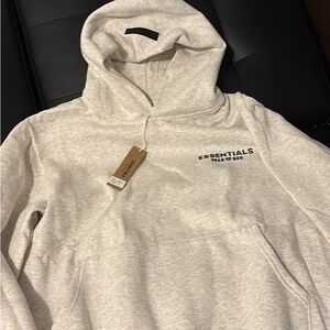 Fear of God Essentials Light Gray Hoodie